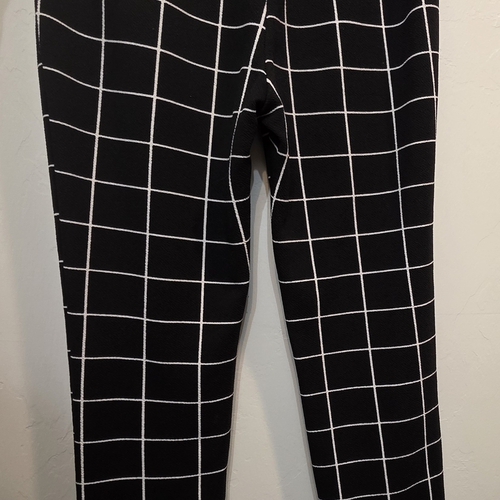 SHEIN Black and White Checkered Pants